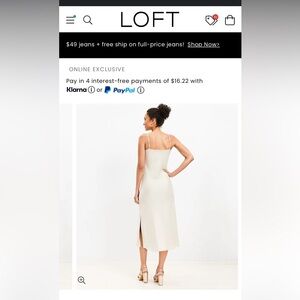 Never worn slip midi dress size 10